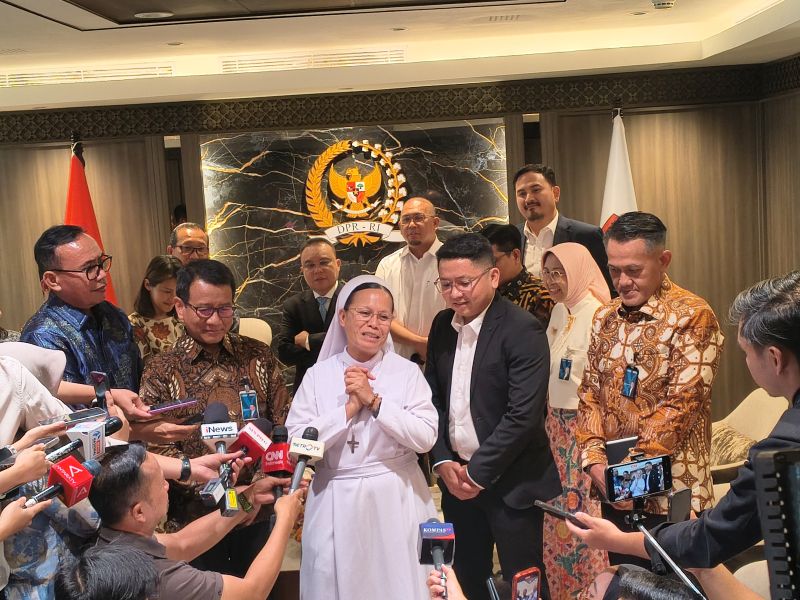 Pihak Koperasi Gereja Paroki Aek Nabara saat diwawancarai. (BeritaNasional/Ahda)