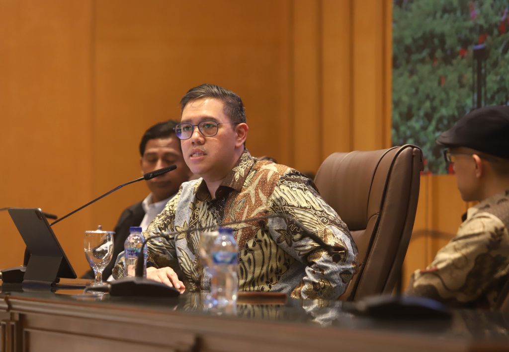 Wakil Ketua Komisi I DPR RI, Dave Laksono dalam diskusi KWP. (Sinpo.id/Ashar)
