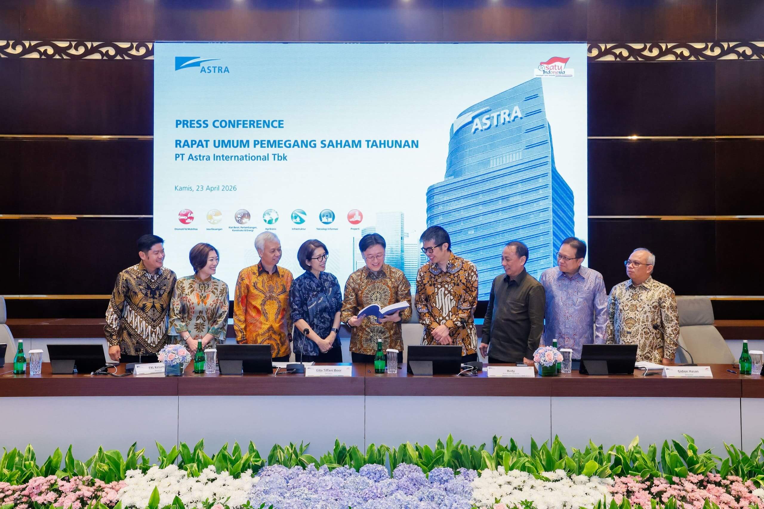 Gelar RUPST 2026, Astra turut memperkenalkan susunan dewan komisaris dan direksi baru. (Foto/Astra)