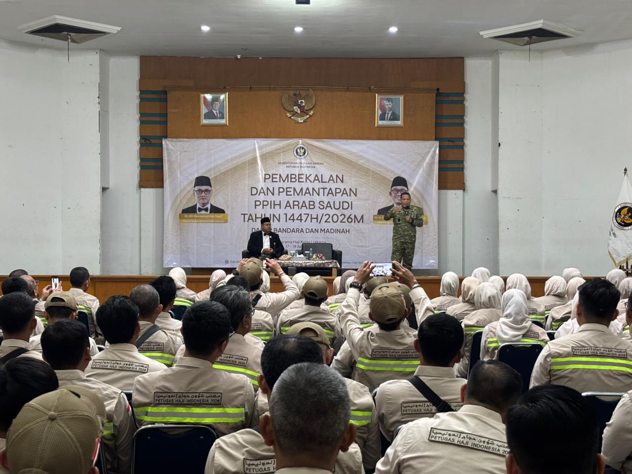 Gelombang Pertama PPIH 2026 Masuk Asrama Haji, Siap Berangkat ke Arab Saudi. (Foto/Kemenhaj)