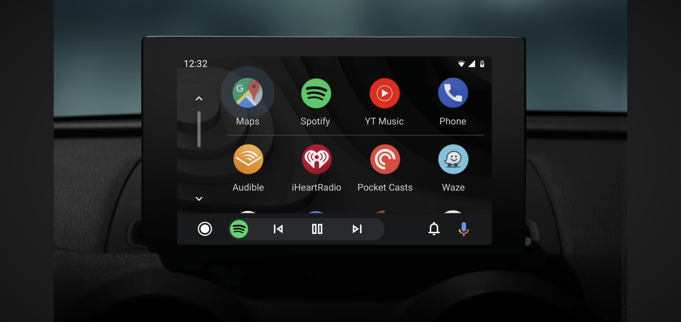 Interface Android Auto milik Google. (BeritaNasional/Android Auto)