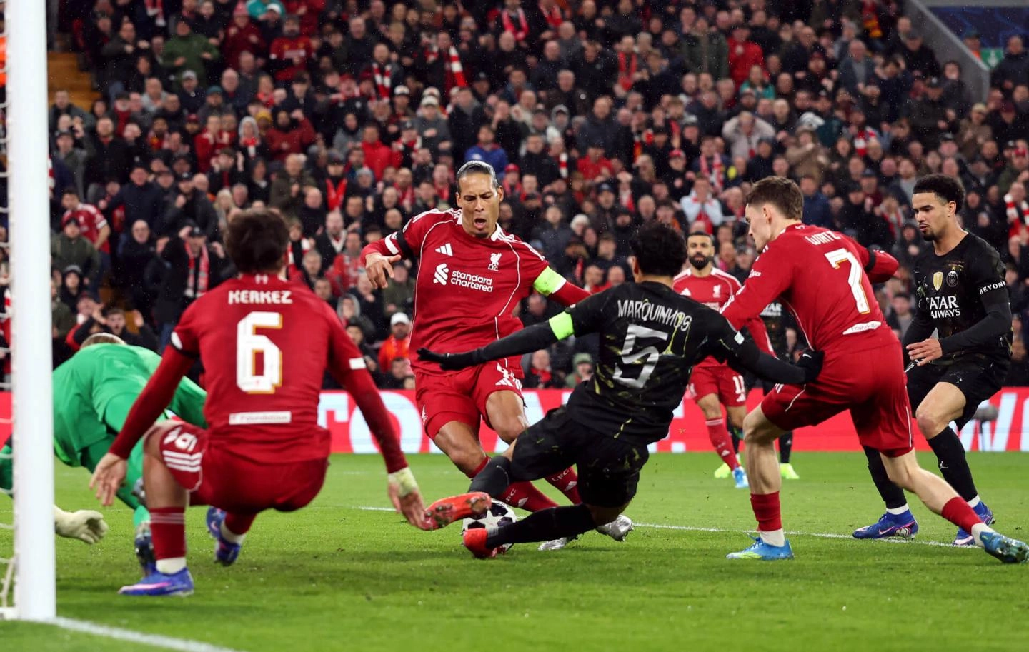 Laga Liverpool vs PSG dalam Leg 2 Liga Champions di Stadion Anfield. (Foto/Liverpool FC)