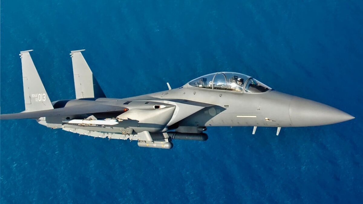 Pesawat tempur F-15K Slam Eagle. (BeritaNasional/ROK Air Force)