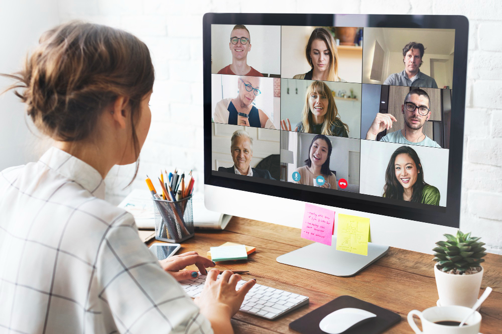 Ilustrasi Zoom Meeting. (Foto/Freepik)