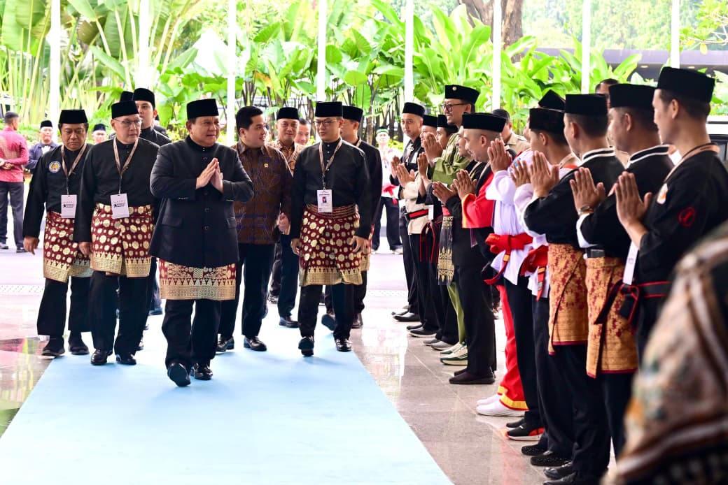 Presiden Prabowo Subianto saat hadir di PB IPSI. (BeritaNasional/Setpres)