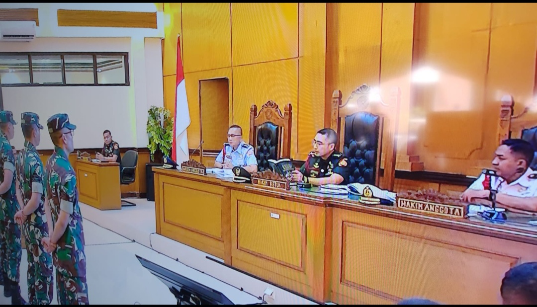Sidang dakwaan pelaku penyiraman air keras terhadap aktivis KontraS Andrie Yunus. (BeritaNasional/Bachtiarudin)