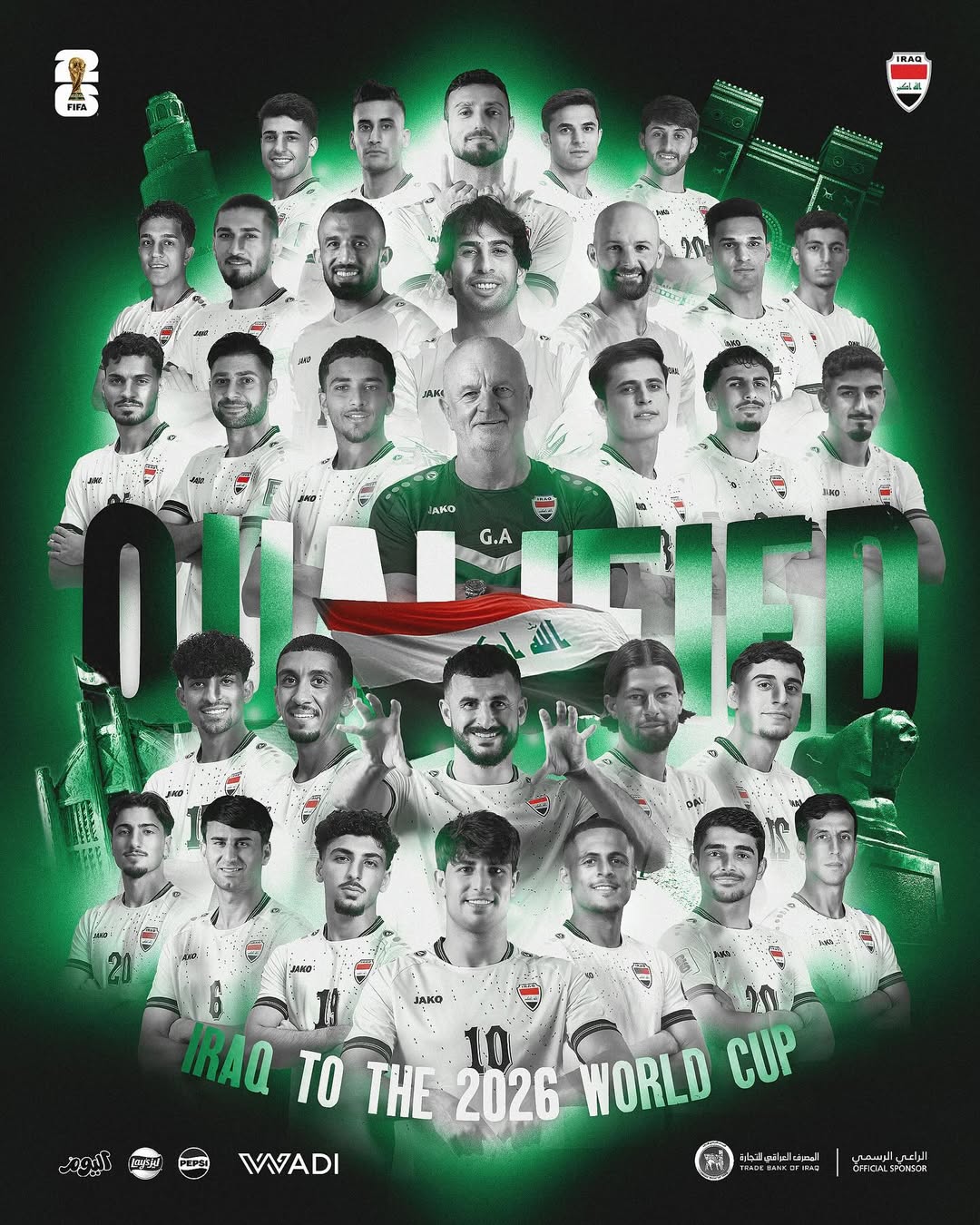 Irak lolos ke Piala Dunia 2026. (Foto/Instagram)