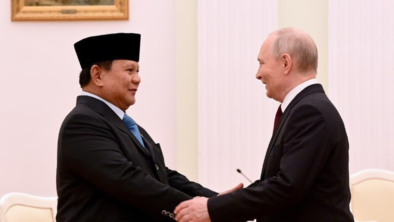 Presiden Prabowo kunjungi Putin. (Foto/Setpres)