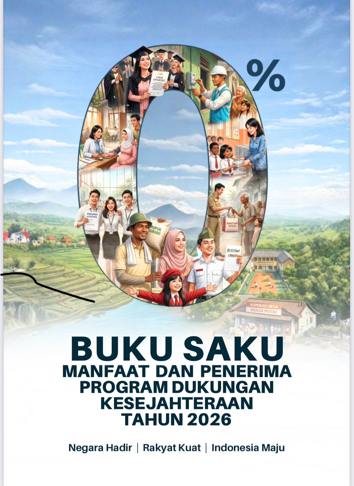 Buku Saku 0% Penerima Manfaat dan Penerima Kesejahteraan. (Foto/Ist)