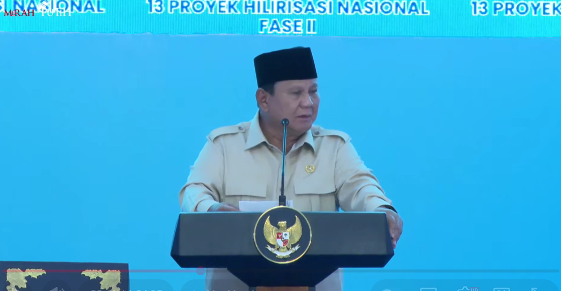 Presiden Prabowo Subianto. (Foto/YouTube Setpres)