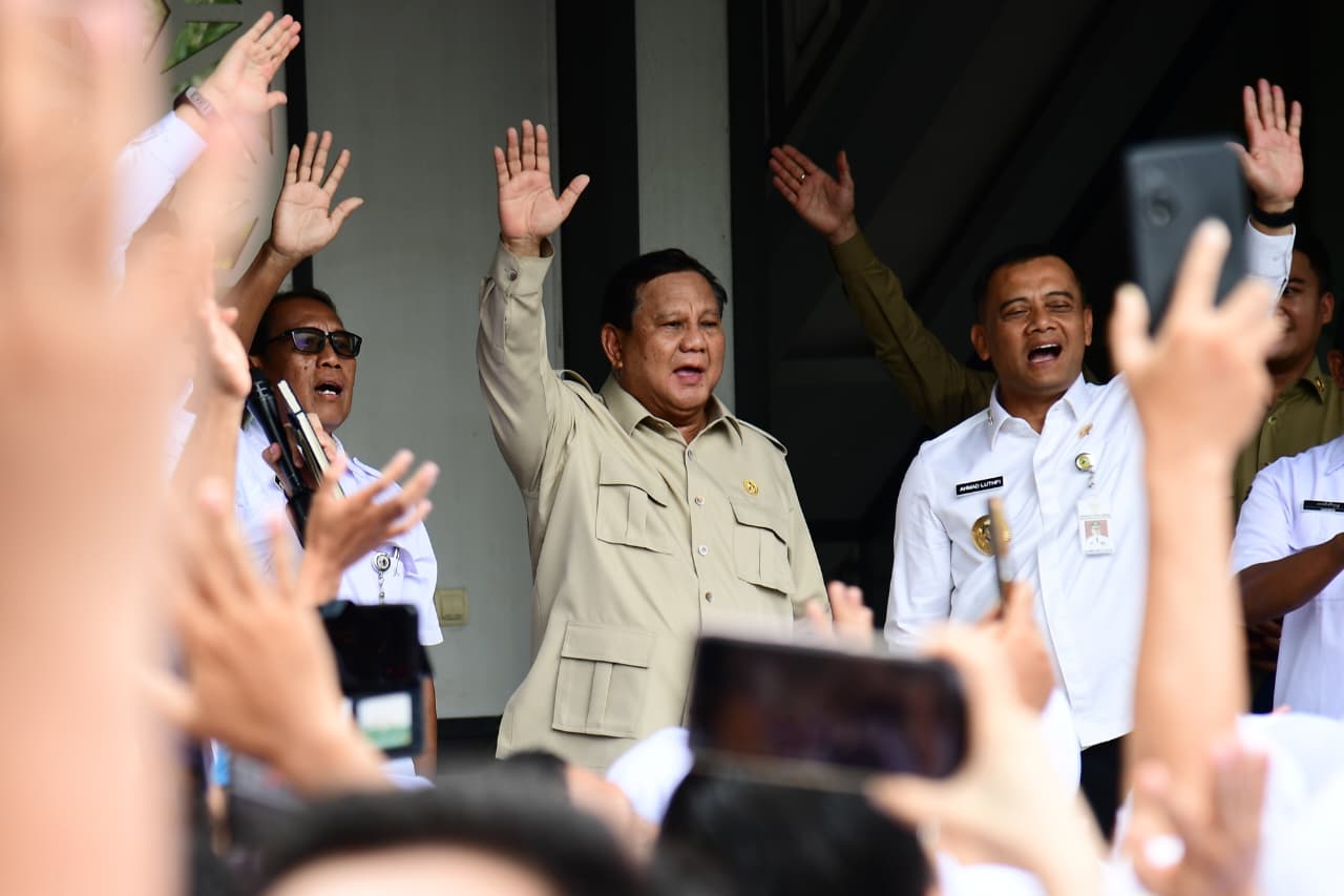 Presiden Prabowo Subianto di SMAN 1 Cilacap, Jawa Tengah, Rabu (29/4/2026). (BeritaNasional/BPMI Setpres)