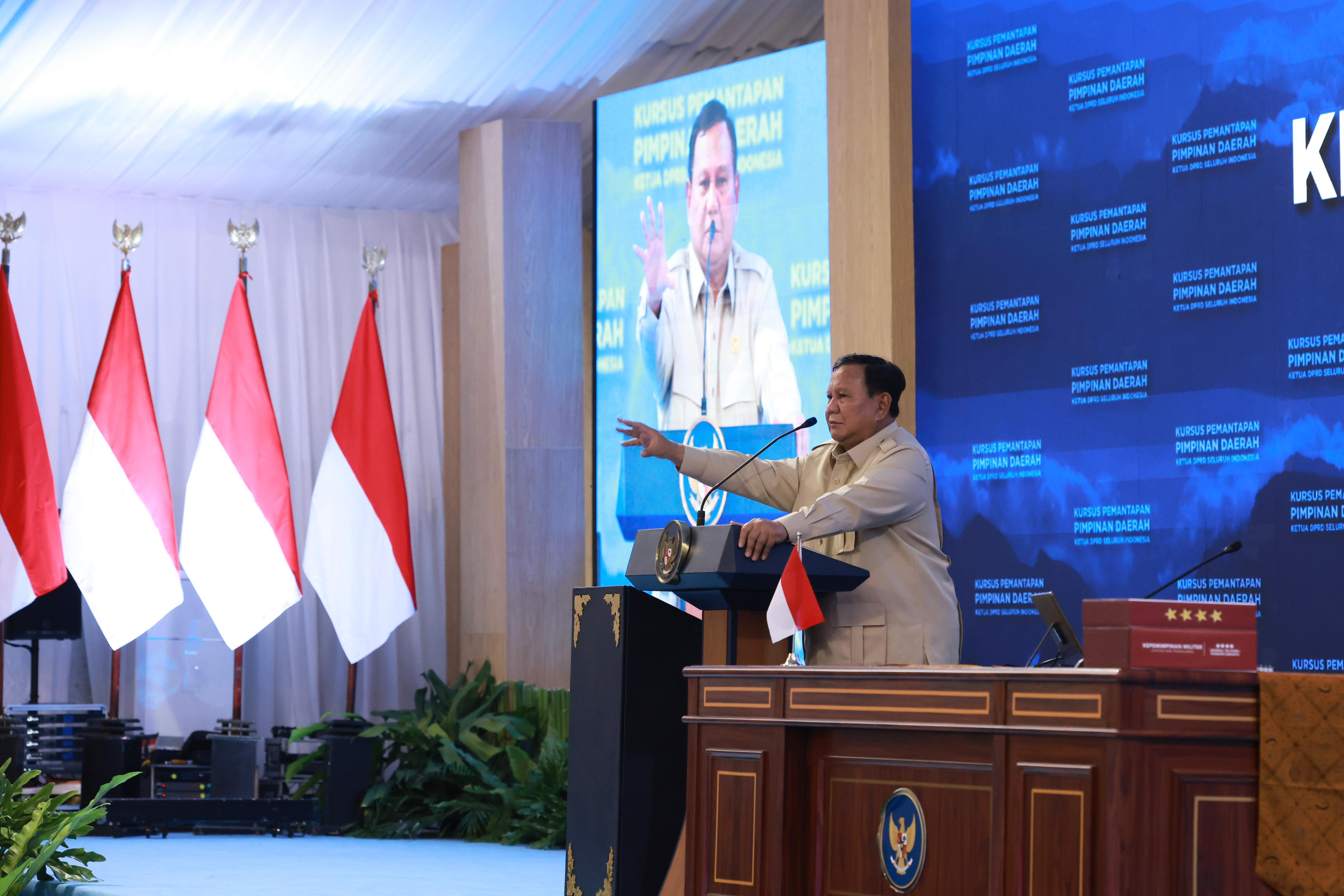 Pengarahan Presiden Republik Indonesia pada Kursus Pemantapan Pimpinan Daerah bagi Ketua DPRD. (Foto/Bakom RI)