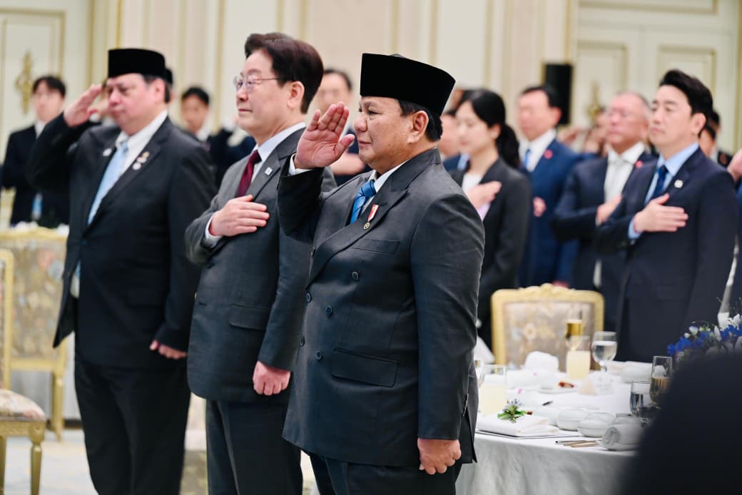 Presiden Prabowo Saksikan Pertukaran 10 MoU RI-Korsel. (BeritaNasional/Setpres)