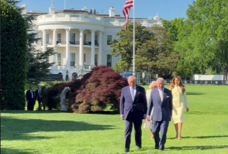Raja Charles III (kanan) bersama Presiden AS Donald Trump dalam kunjungan kenegaraan Inggris ke AS. (Foto/Instagram The Royal Family)