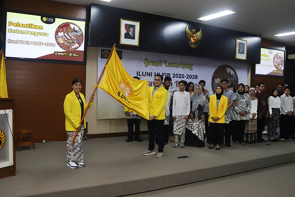 ILUNI FIB UI resmi meluncurkan kepengurusan periode 2025-2028 di Auditorium Gedung I FIB UI Depok. (BeritaNasional/Elvis Sendouw)