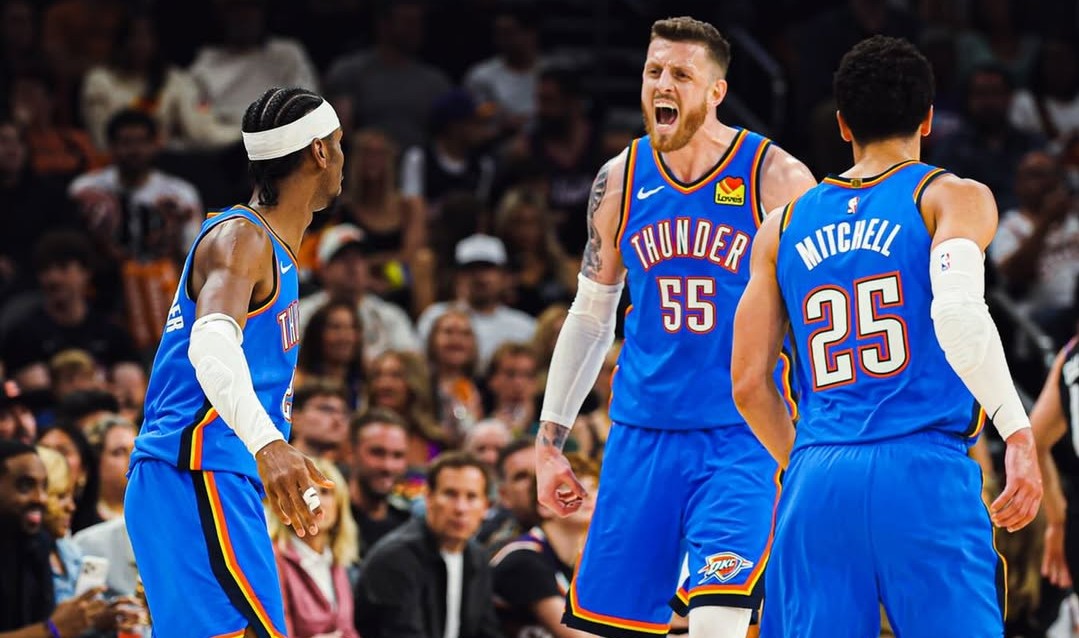 Thunder melaju ke babak kedua setelah menyapu bersih seri ini dengan skor telak 4-0 atas Phoenix Suns. (Foto/Instagram Oklahoma Thunder)