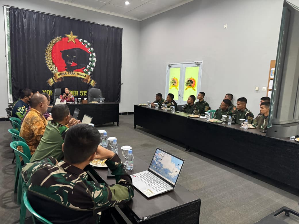 Yonif 515/UTY/9/2 Kostrad menerima kunjungan dari tim teknis Pemerintah Kabupaten Jember. (BeritaNasional/Elvis/HO Dispenad)