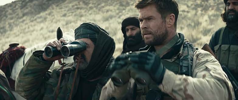 Chris Hemsworth dalam film 12 Strong (2018). (BeritaNasional/Alcon Entertainment)