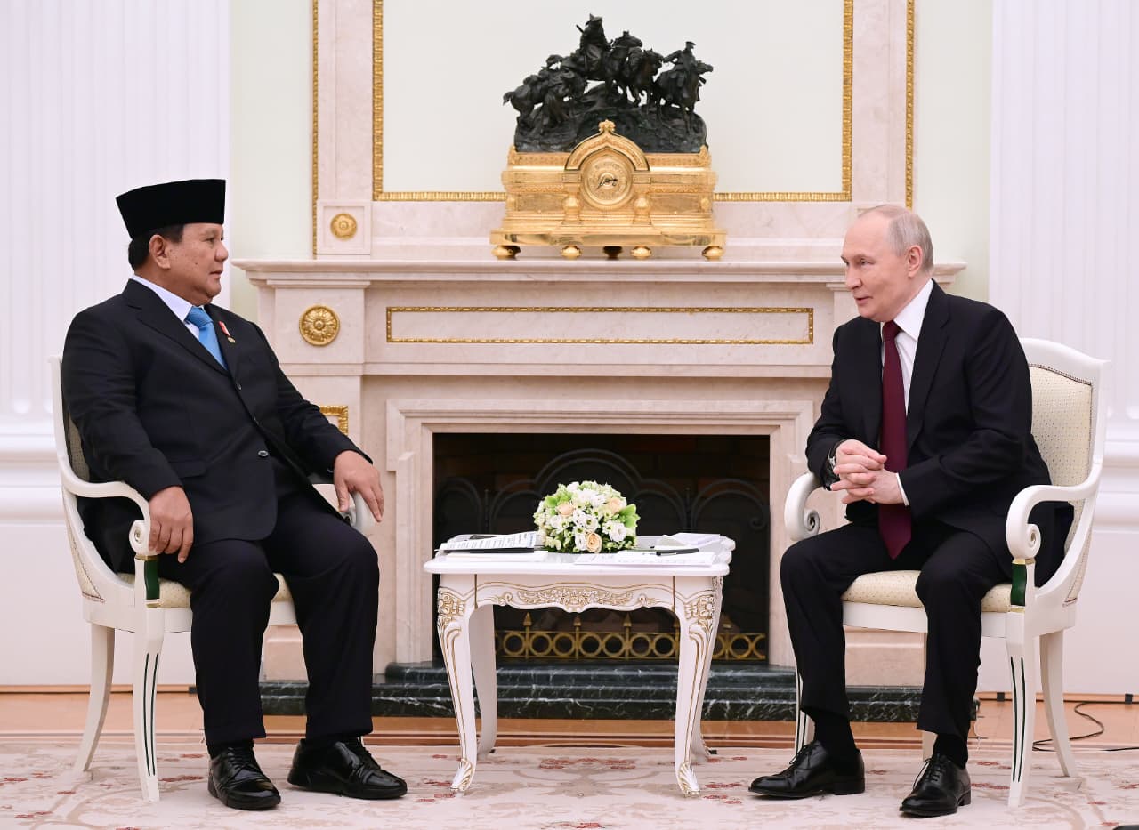 Presiden Prabowo Subianto bertemu Presiden Rusia Vladimir Putin di Istana Kremlin, Moskow, Senin (13/4/2026)