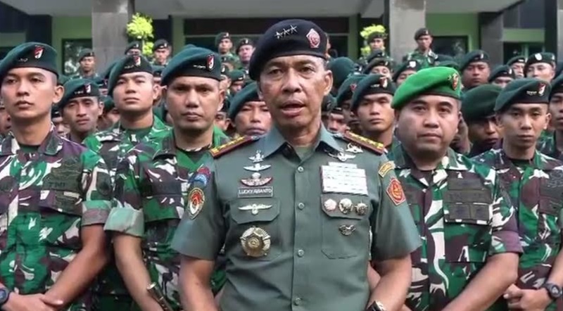 Panglima Komando Gabungan Wilayah Pertahanan (Pangkogabwilhan) III Letjen TNI Lucky Avianto (Beritanasional/Bachtiar)