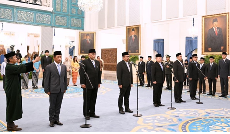 Presiden Prabowo lantik sejumlah pejabat (Foto/Setpres)