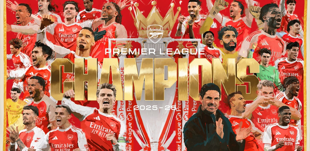 Arsenal Juara Liga Inggris 2026, Putus Puasa Gelar 22 Tahun. (Foto/Arsenal)