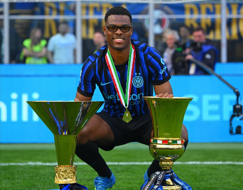 Bek Inter Milan Denzel Dumfries. (Foto/Instagram Denzel Dumfries)