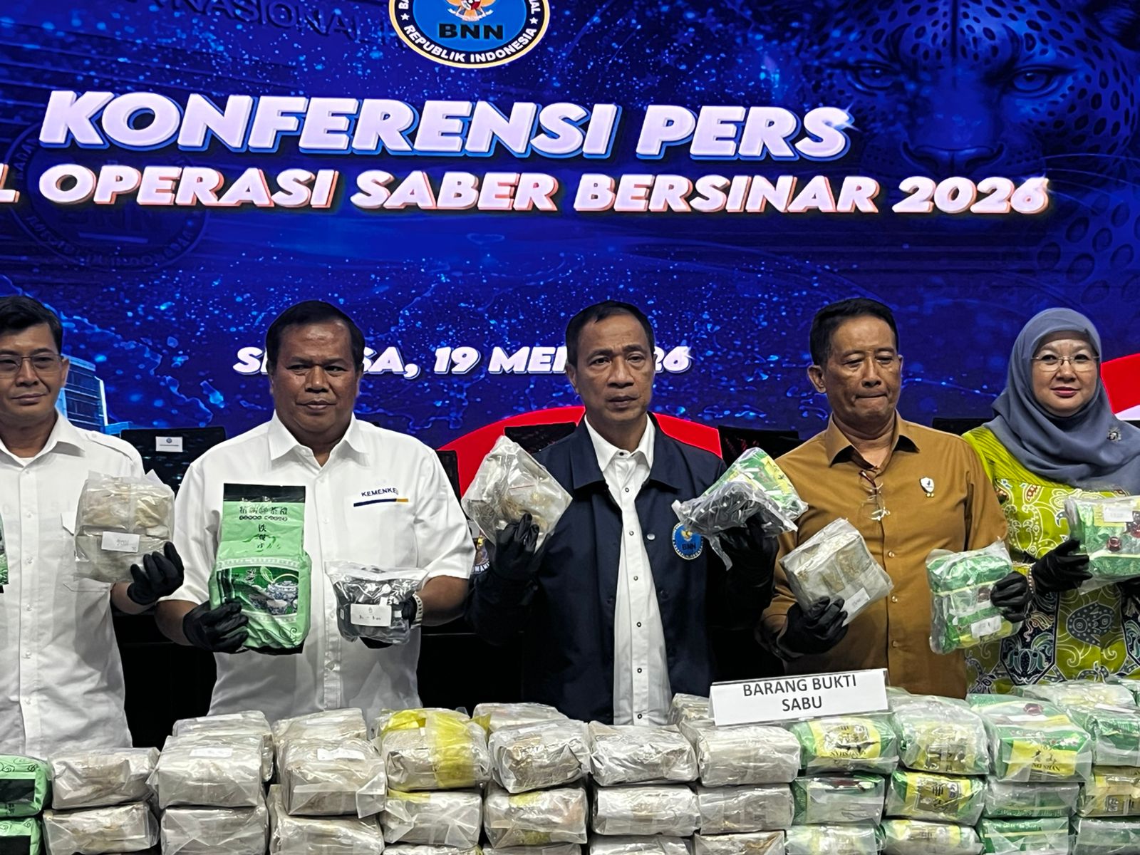 BNN bongkar sindikat narkoba jaringan Aceh-Bogor Jawa Barat. (BeritaNasional/Bachtiarudin)