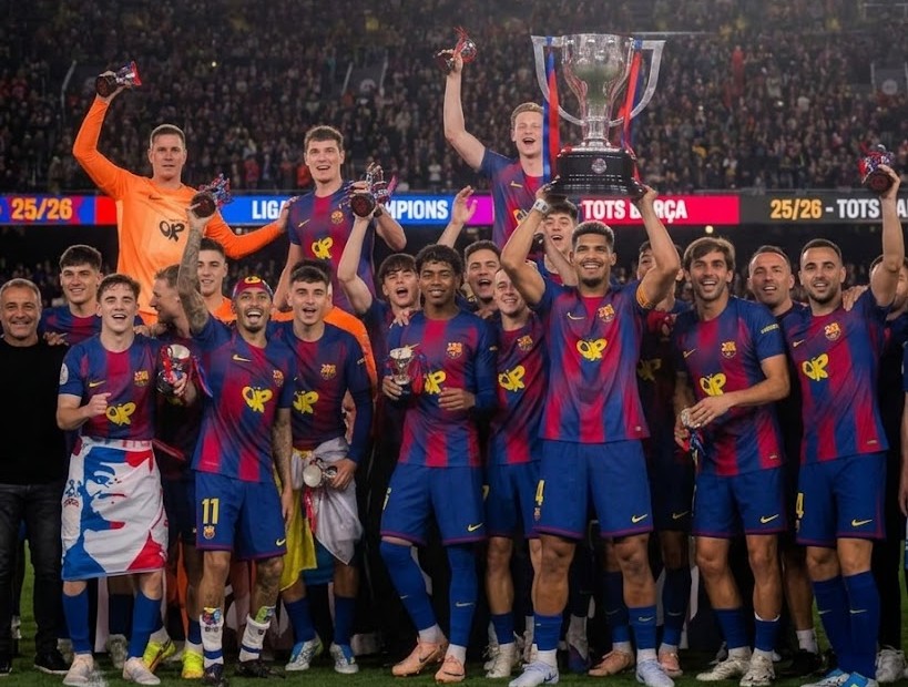 Barcelona juara La Liga Spanyol musim 2025/2026. (Foto/Instagram)