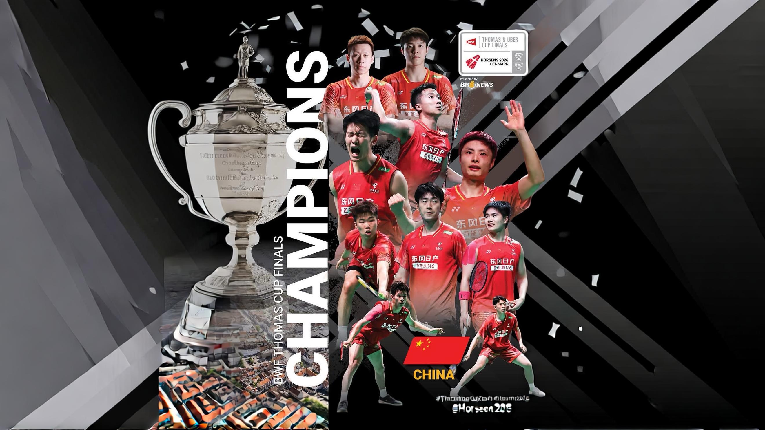 Timnas Bulu tangkis China juara Thomas Cup 2026. (Foto/Instagram BWF)