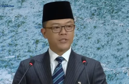 Menlu Sugiono dalam debat terbuka tingkat tinggi Dewan Keamanan PBB di Swiss. (BeritaNasional/tangkapan layar)