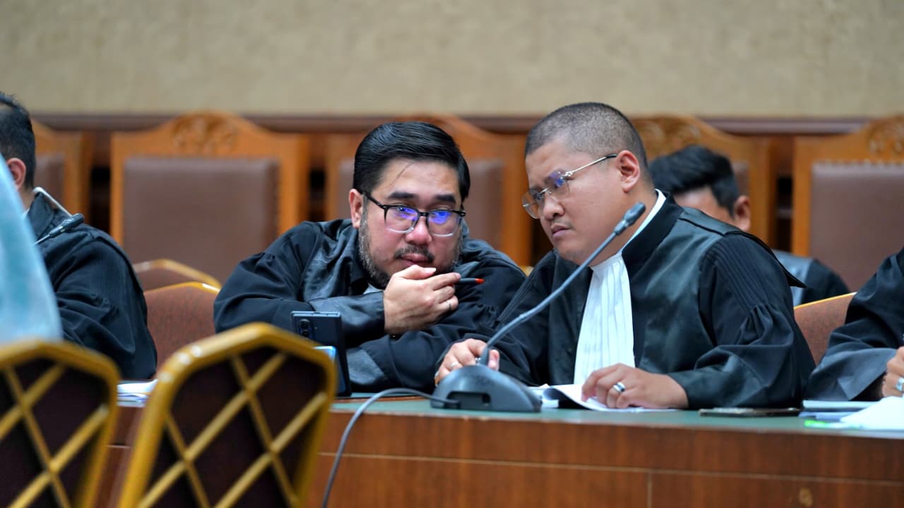 Jaksa dipersidangan kasus dugaan pemerasan sertifikat keselamatan dan kesehatan kerja (K3) Kemnaker. (Foto/istimewa)