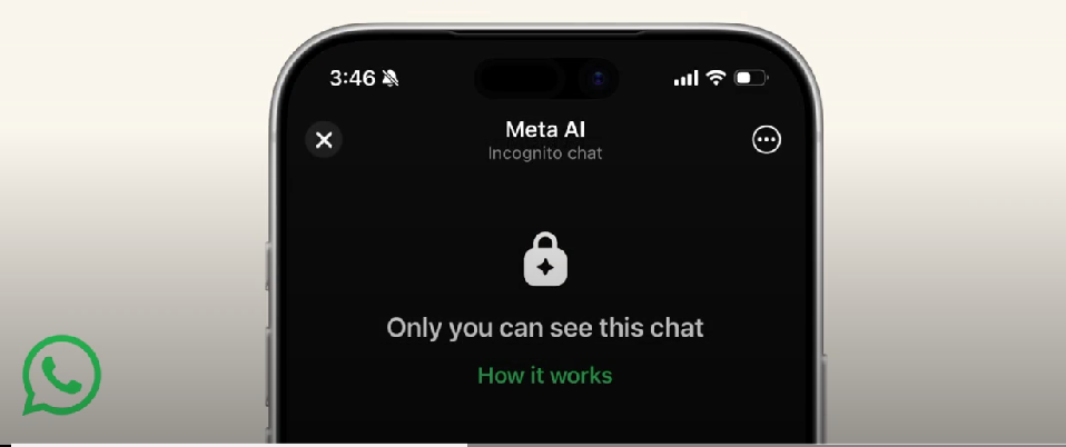 Ilustrasi mode penyamaran WhatsApp untuk Meta AI. (Foto/doc WhatsApp)