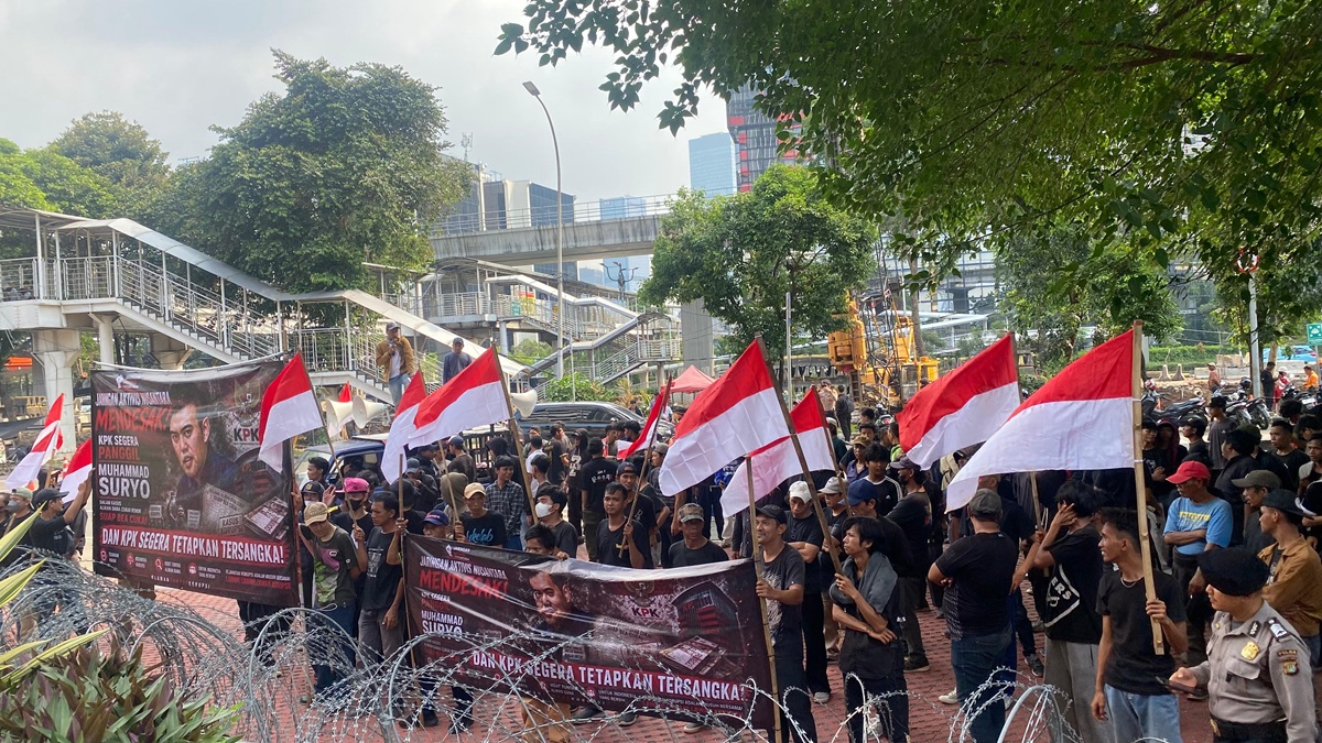 Jaringan Aktivis Nusantara Demo di KPK. (Foto/istimewa)