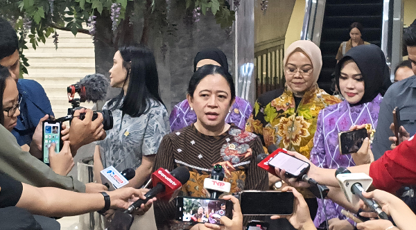 Ketua DPP PDIP Puan Maharani saat diwawancarai. (BeritaNasional/Ahda)