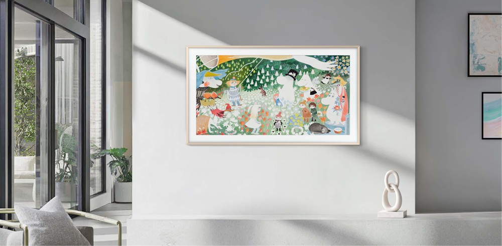 Samsung Art TV kolaborasi dengan karakter Moomin karya seniman Finlandia, Tove Jansson. (BeritaNasional/Samsung Newsroom)