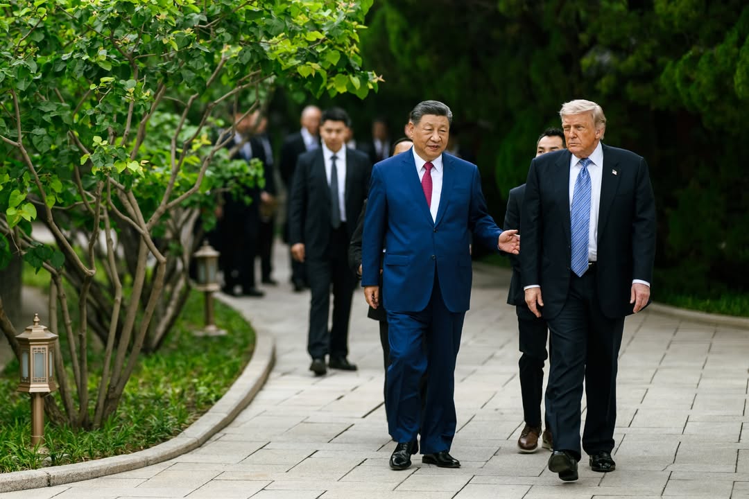 Presiden China Xi Jinping saat menerima kunjungan Presiden Amerika Serikat Donald Trump. (Foto/Instagram whitehouse)