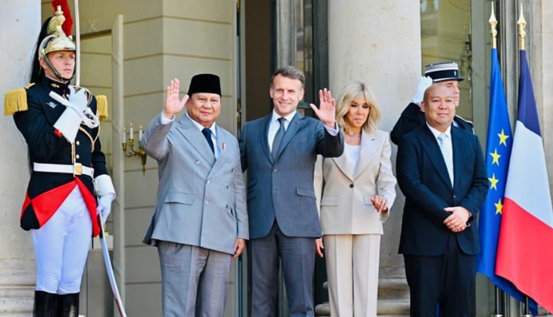 Presiden Prabowo dan Presiden Prancis Macron (Foto/Setpres)