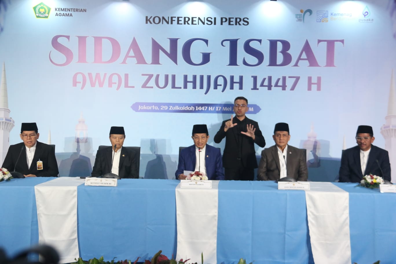 Sidang Isbat 1 Zulhijah 1447 H di Auditorium Kementerian Agama, Jakarta. (BeritaNasional/Oke Atmaja)