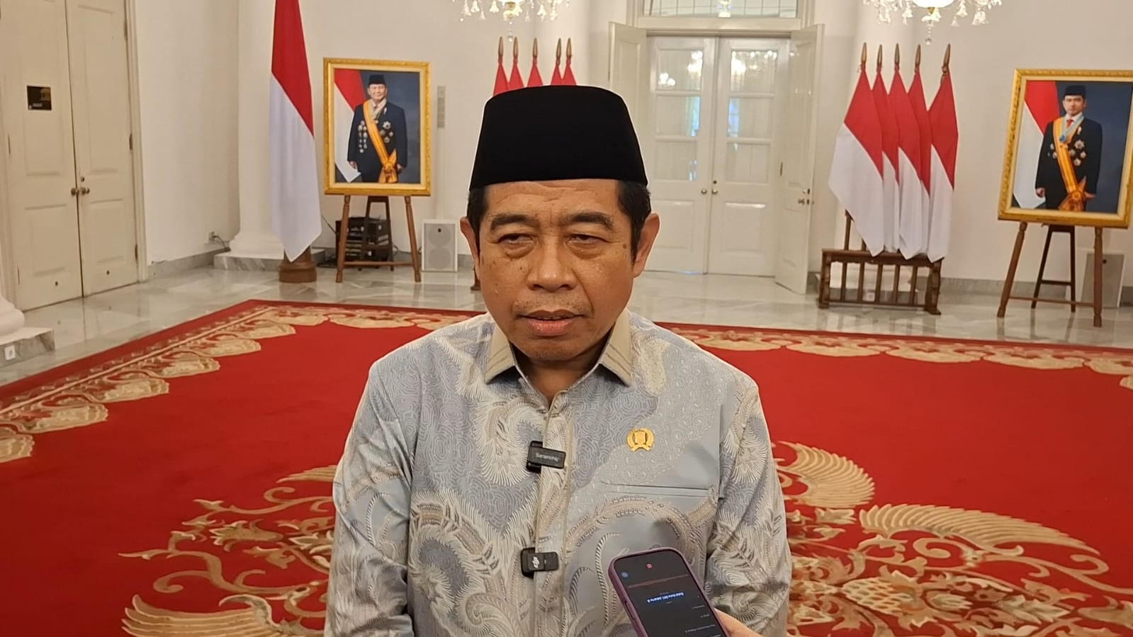 Ketua DPRD DKI Jakarta Khoirudin seusai bertemu Gubernur DKI Jakarta Pramo Anung. (BeritaNasional/Lydia)