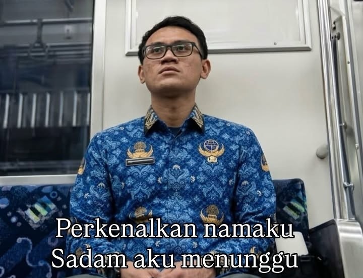 ASN Kemenhub gadungan mengaku bernama Sadam Husein, pelaku penipuan naik transportasi umum gratis. (BeritaNasional/IG Mpok Chery)