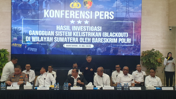 PLN mengungkap kronologi blackout atau pemadaman listrik Sumatera. (BeritaNasional/Bachtiarudin Alam)