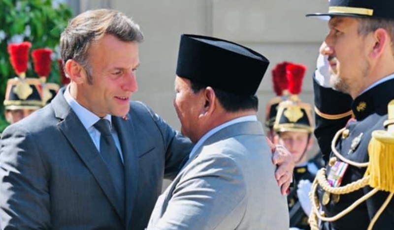 Presiden Prabowo dan Presiden Macron (Foto/Setpres)