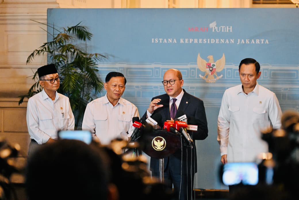 Sejumlah Menteri Kabinet Merah Putih usai bertemu Presiden Prabowo Subianto. (Foto/BPMI)