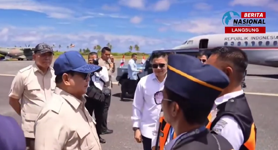 Presiden Prabowo Subianto berkunjung ke Miangas, Sulawesi Utara, pada Sabtu (9/5/2026). (Foto/tangkapan layar)