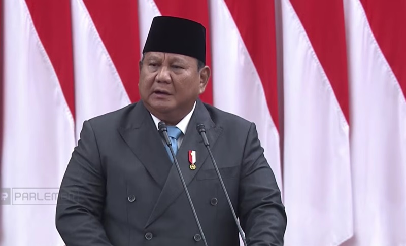 Presiden Prabowo (Foto/Youtube Setpres)