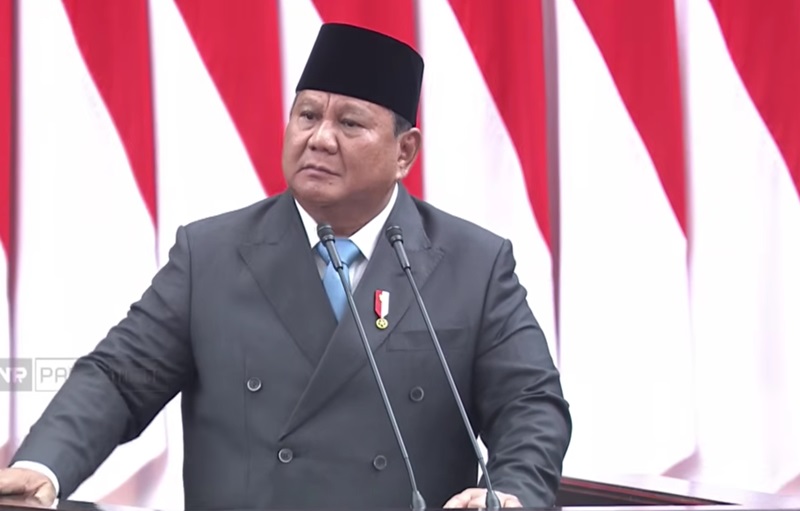 Presiden Prabowo (Foto/Youtube Setpres)