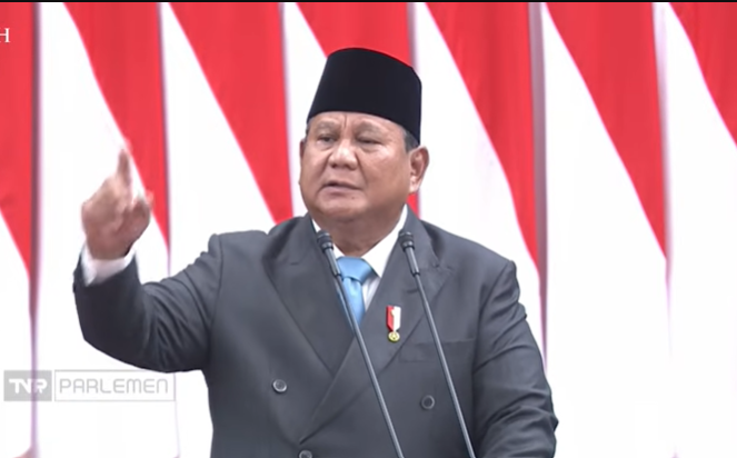 Presiden Prabowo Subianto sampaikan Pengantar RAPBN 2027 di Rapat Paripurna DPR, Kompleks Parlemen Senayan, Jakarta, Rabu (20/5/2026). (BeritaNasional/YT Setpres)