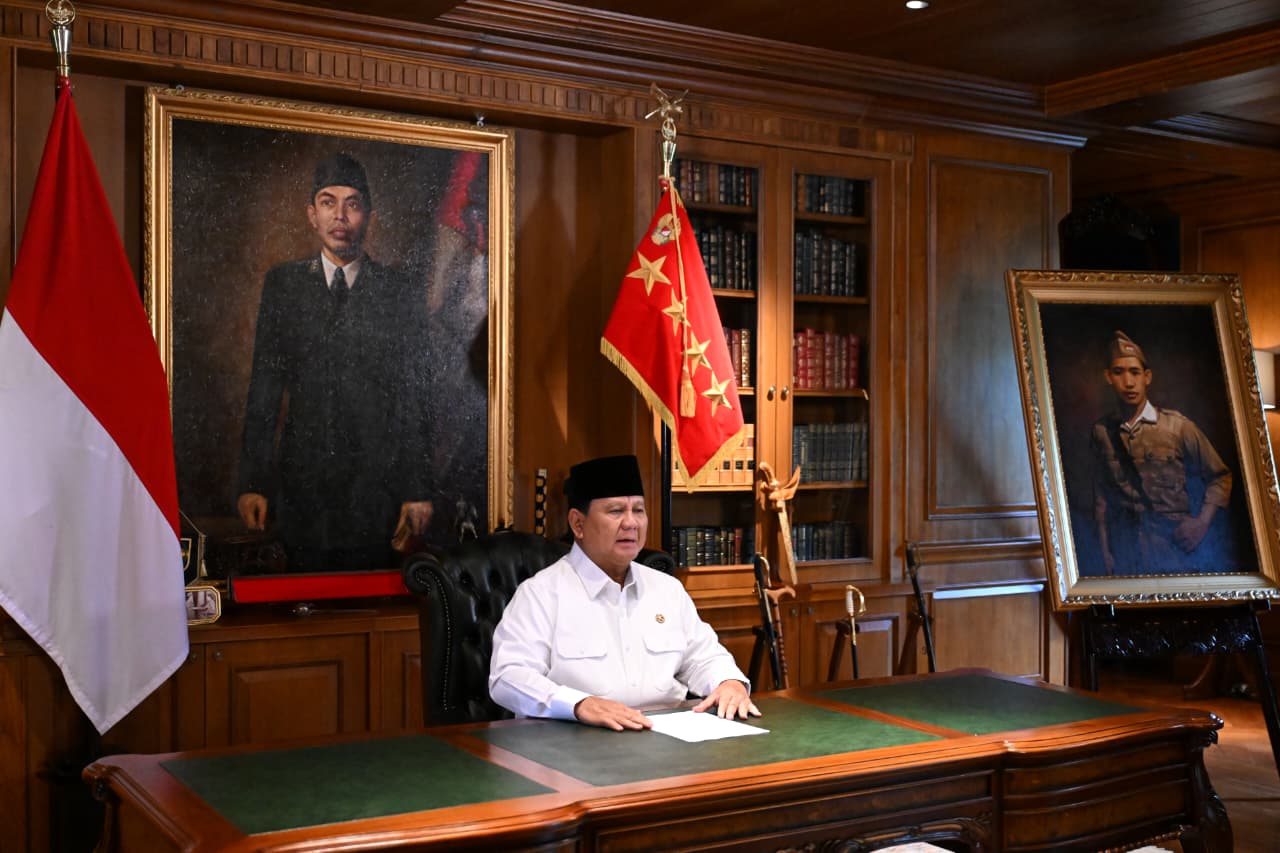 Presiden Prabowo Subianto menyampaikan selamat Hari Raya Waisak  2570 Buddhist Era (BE), Minggu (31/5/2026). (BeritaNasional/BPMI Setpres)