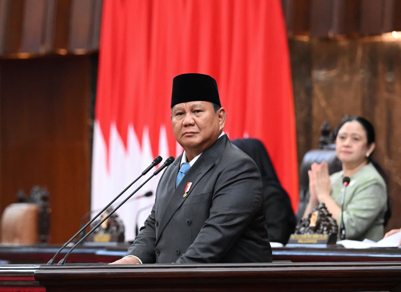 Presiden Prabowo di Rapat Paripurna DPR RI ke-19 Masa Persidangan V Tahun Sidang 2025–2026, Rabu (20/5/2026). (Foto/BPMI)